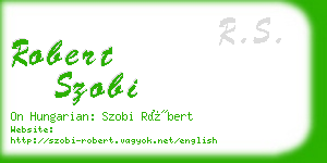 robert szobi business card